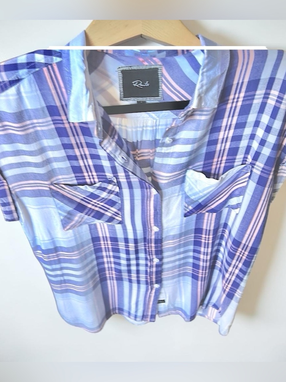 RAILS Women's Whitney NWOT Plaid Short Sleeve S/ M oversized